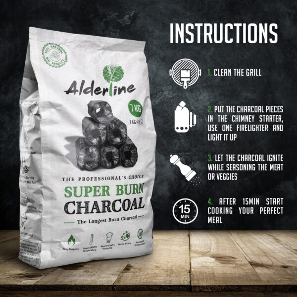 Alderline-Superburn-charcoal-briquettes-ignition